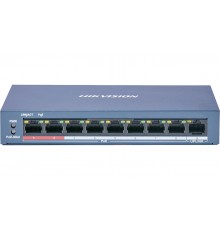 Hikvision DS-3E0109P-E/M(B) network switch Unmanaged L2 Fast Ethernet (10/100) Power over Ethernet (PoE) Blue