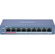 Hikvision DS-3E0109P-E/M(B) network switch Unmanaged L2 Fast Ethernet (10/100) Power over Ethernet (PoE) Blue
