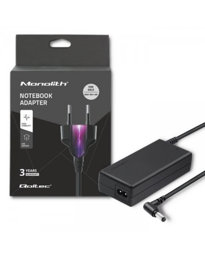 Qoltec 50075.90W Блок питания для Asus | 90W | 19V | 4.9A | 5.5*2.5 | +кабель питания