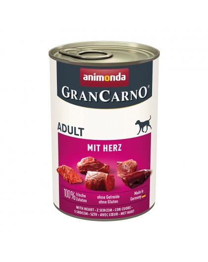 ANIMONDA GranCarno Adult with hearts - wet dog food - 400g