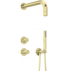 Shower set with overhead shower head