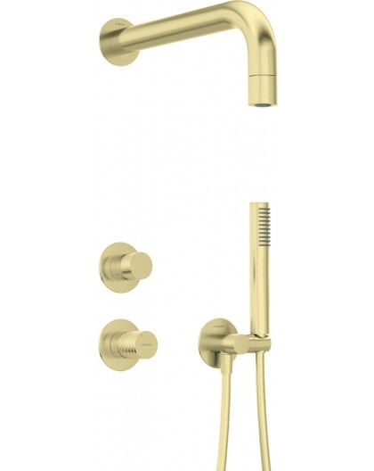 Shower set with overhead shower head