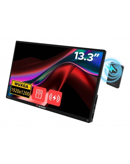 Verbatim Portable Touchscreen Monitor 13.3" WUXGA Resolution & Wireless Power Supply