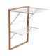 ARREDAMENTI KEVIN Wall-mounted drying rack - 64 x 67 cm, Brown