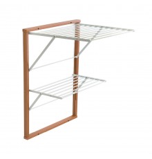 ARREDAMENTI KEVIN Wall-mounted drying rack - 64 x 67 cm, Brown
