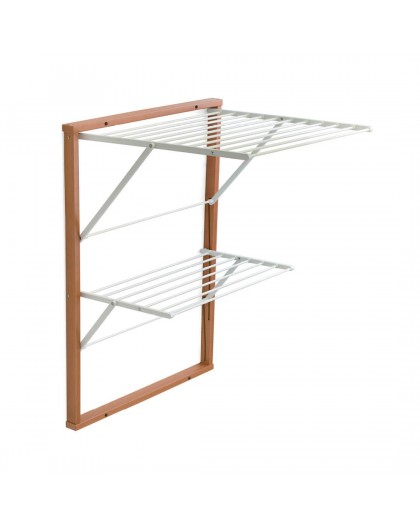 ARREDAMENTI KEVIN Wall-mounted drying rack - 64 x 67 cm, Brown