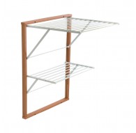 ARREDAMENTI KEVIN Wall-mounted drying rack - 64 x 67 cm, Brown