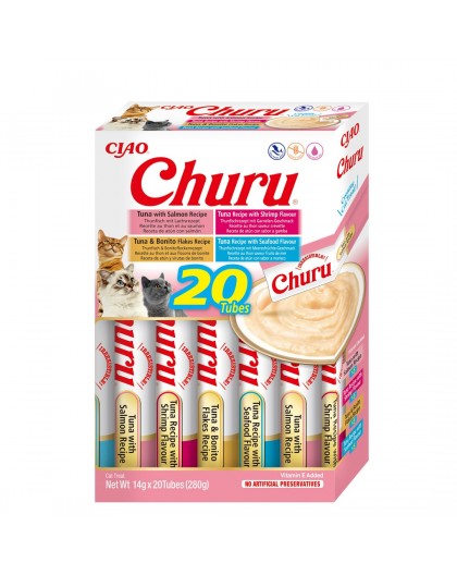 INABA Churu Variety box Seafood - cat treats - 20 x 14g