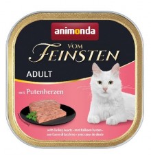 ANIMONDA Vom Feinsten Adult Turkey hearts - wet cat food - 100g