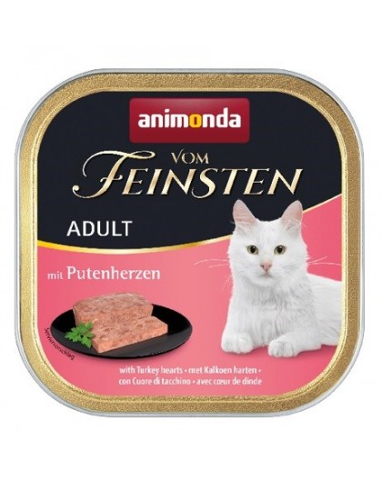 ANIMONDA Vom Feinsten Adult Turkey hearts - wet cat food - 100g