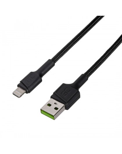 Green Cell KABGC24 lightning cable 0.3 m Black
