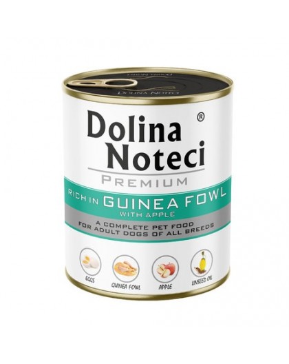 DOLINA NOTECI Premium rich in guinea fowl with apple – wet dog food – 800g