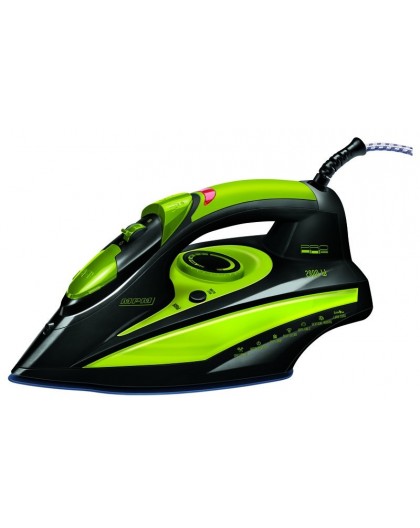 MPM MZE-04 iron Dry & Steam iron Ceramic soleplate 2400 W Black, Green
