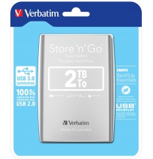 Verbatim Store 'n' Go USB 3.0 Portable Hard Drive 2TB Silver