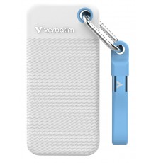 Verbatim Pocket SSD USB 3.2 Gen 2 2TB White/Light Blue incl. two rubber sleeves