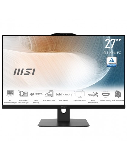 MSI Modern AM272P 1M-1261EU All-in-One PC/workstation Intel Core 5 120U 68.6 cm (27") 1920 x 1080 pixels 16 GB DDR5-SDRAM 512 GB