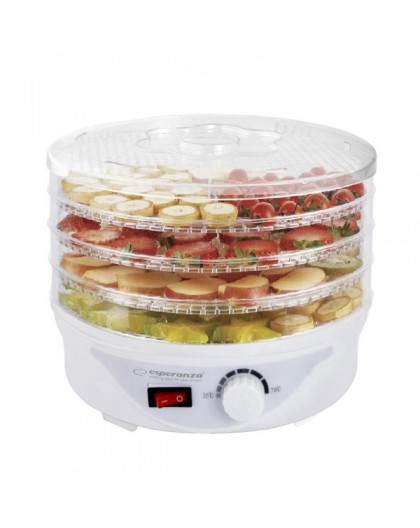 Esperanza EKD003 food dehydrator Transparent, White 250 W