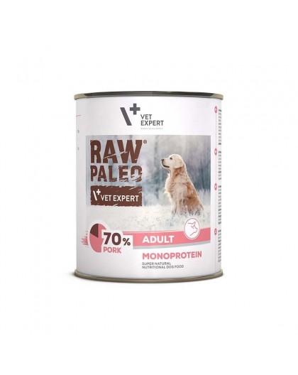 RAW PALEO Adult Monoprotein Pork - wet dog food - 800 g