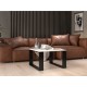 MODERN MINI table 67x67x40 cm White/Black
