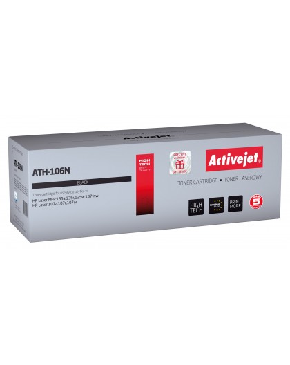 Activejet ATH-106N toner (replacement for HP 106A W1106A Supreme 1000 pages black)