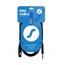 SSQ XLRJS1 - XLR male - Jack stereo 6,3 mm cable , 1 m