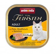 ANIMONDA Vom Feinsten Adult Turkey, beef and carrots - wet cat food - 100g