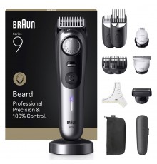 Braun BeardTrimmer 9 BT9560 Battery 52 2 cm Wet & Dry Black, Grey