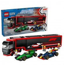 LEGO CITY 60445 F1 - Truck with RB20 & AMR24 F1 Cars