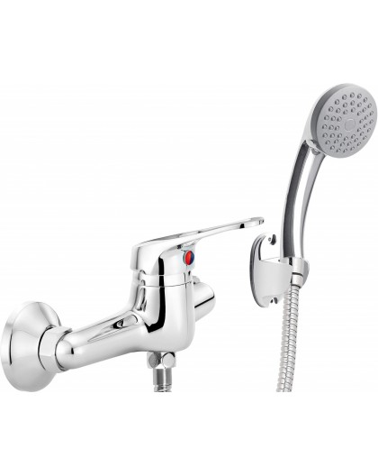 Wall-mounted shower faucet with shower set