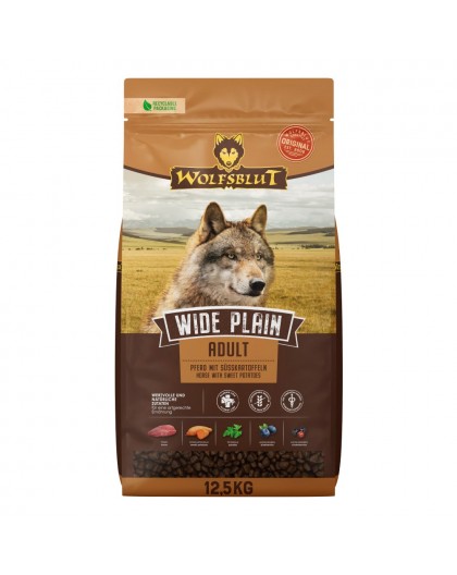 WOLFSBLUT Wide Plain Horse - dry dog food - 12,5kg