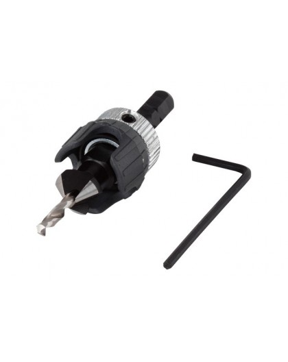 Wolfcraft 2544000 - 3,2-12mm Screw Starter With Countersink and Depth Stop