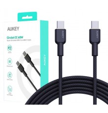 AUKEY CB-NCC2 USB-C Type-C Power Delivery PD 60W 3A 1,8м нейлоновый черный