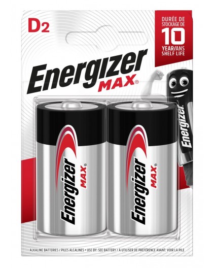 ENERGIZER BATTERY MAX D LR20, 2 pcs. ECO packaging