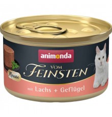 ANIMONDA Vom Feinsten Mousse Salmon and poultry - wet cat food - 85g