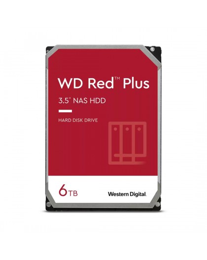 Western Digital Red Plus internal hard drive 6 TB 5400 RPM 256 MB 3.5" Serial ATA III