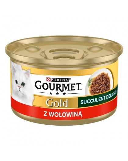 PURINA Gourmet Gold Succulent Delights Beef - wet cat food - 85g
