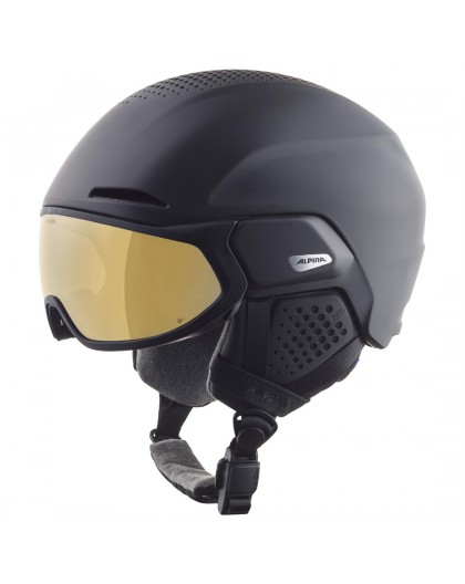 Alpina winter helmet ALTO Q-Lite Black Matt (Gold Mirror) 55-59