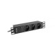 LANBERG 10" RACK POWER STRIP (1U, 16A, 3X 230V PL)