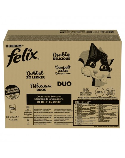 PURINA Felix Fantastic Duo Mix Countryside - wet cat food - 120x85g