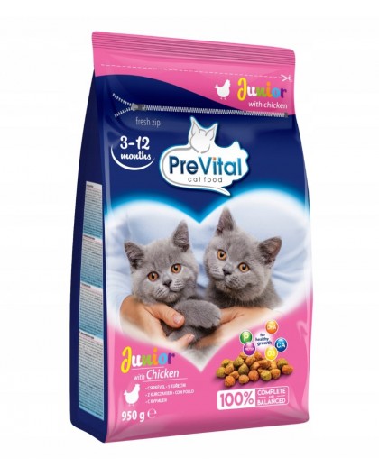 PREVITAL Junior Chicken - dry cat food - 950g