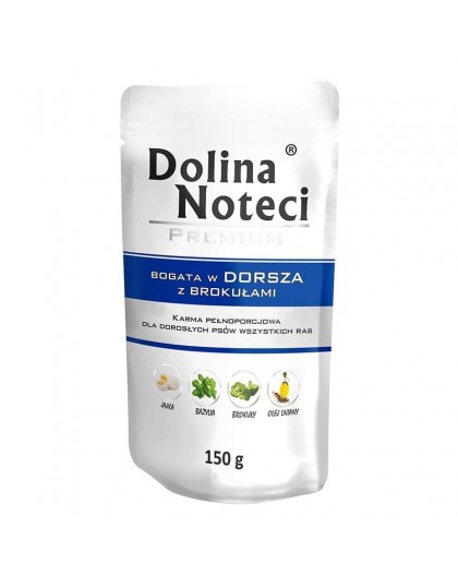 Dolina Noteci Premium rich in cod with broccoli - wet dog food - 150g