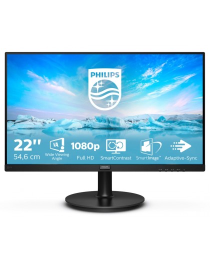 Philips V Line 221V8A/00 LED display 54.6 cm (21.5") 1920 x 1080 pixels Full HD Black