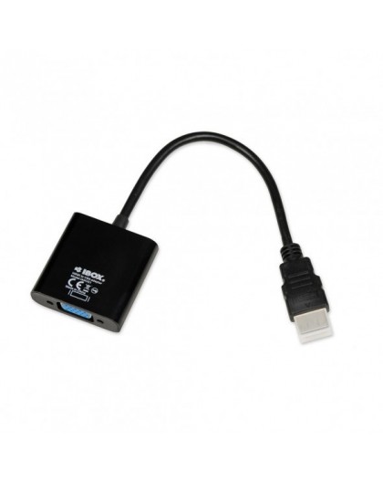 iBox IAHV01 video cable adapter HDMI Type A (Standard) VGA (D-Sub) Black