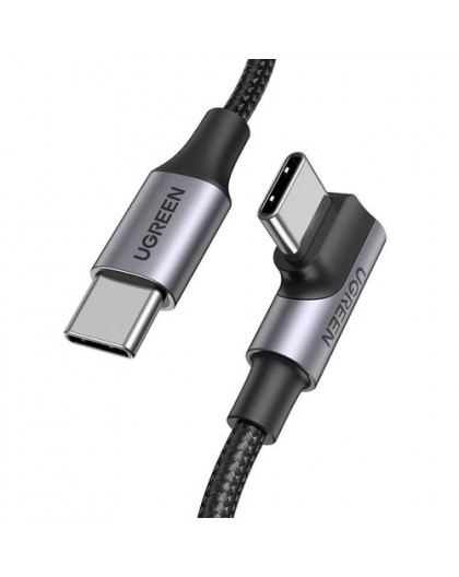 Ugreen US334 70643 USB-C (angled) / USB-C (straight) 100W PD 1m cable - black