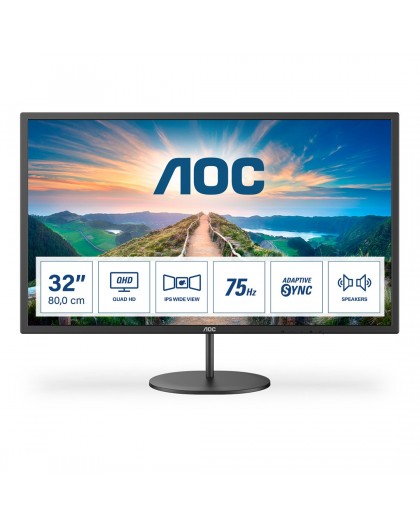 AOC V4 Q32V4 computer monitor 80 cm (31.5") 2560 x 1440 pixels 2K Ultra HD LED Black