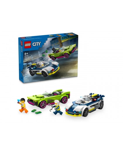 LEGO CITY 60415 POLICE CAR AND MUSCLE CAR CHASE