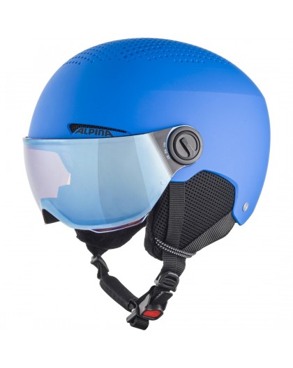 WINTER HELMET ALPINA ZUPO VISOR Q-LITE BLUE MATT 51-55