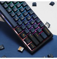 Ducky One 3 Pro Mini Nazca Line Gaming Keyboard, mechanical, 8,000 Hz, Hot Swap, RGB - Cherry MX2A Blue, ANSI (US)