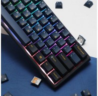 Ducky One 3 Pro Mini Nazca Line Gaming Keyboard, mechanical, 8,000 Hz, Hot Swap, RGB - Cherry MX2A Blue, ANSI (US)