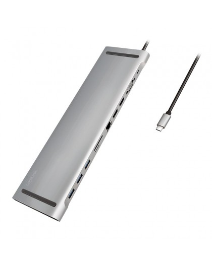 LogiLink UA0373 laptop dock/port replicator Wired USB 3.2 Gen 1 (3.1 Gen 1) Type-C Aluminium